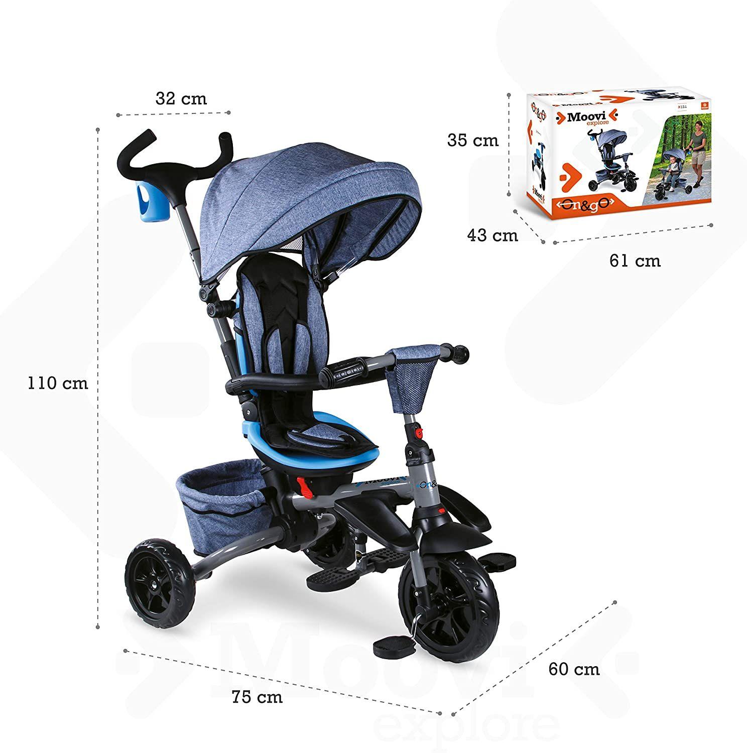 Mondo - On And Go Moovi Trike Explore - Blue