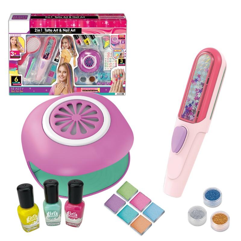 مجموعة فن الأظافر والتاتو 2 في 1