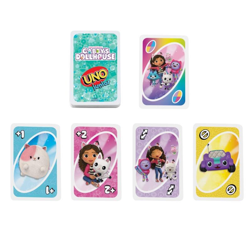 UNO Games Junior Gabby’s Dollhouse Card Game for Kid Parties