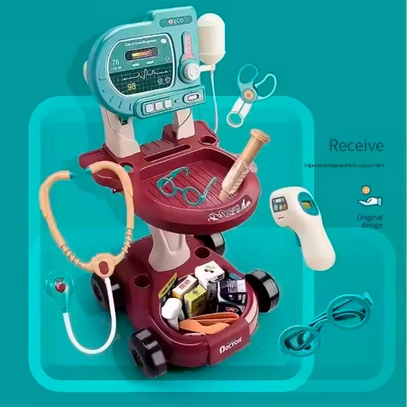 مجموعة طاولة أدوات الطبيب 24 قطعة