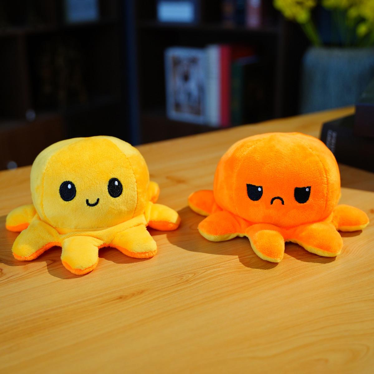 Reversible Mood Octopus Toy - 3 Assorted Colors