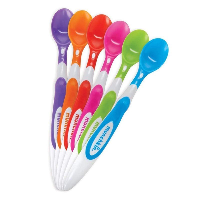مانشكين - ملاعق طعام ناعمة للأطفال 6 قطع