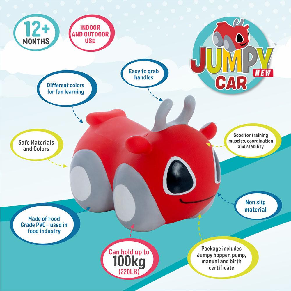 جيراردوس تويز - لعبة القفز القابلة للنفخ لون أحمر