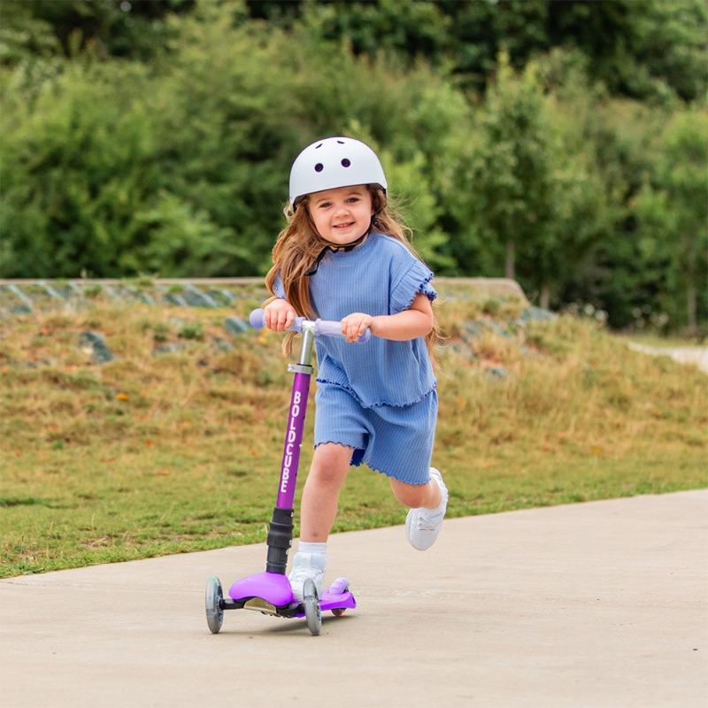 بولد كيوب - سكوتر ثلاثي العجلات قابل للطي لون أرجواني