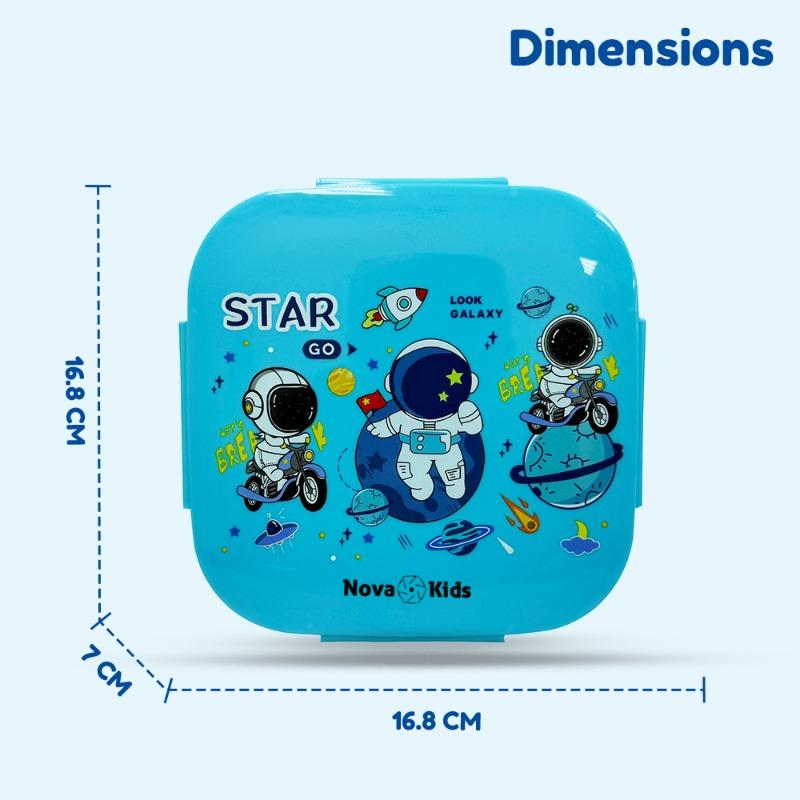 Nova Kids Square Bento Lunch Box 1000ml - Galaxy Blue