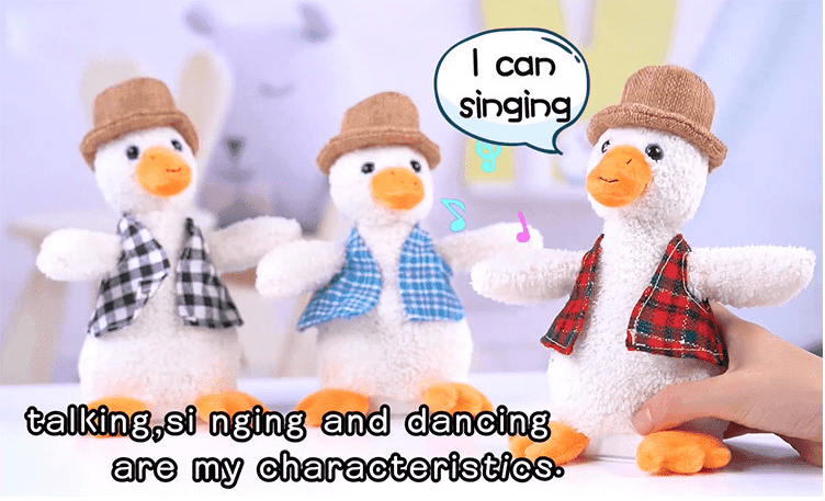 Fur Star Talking,Dancing And Singing Adorable Plush Animal - Duck