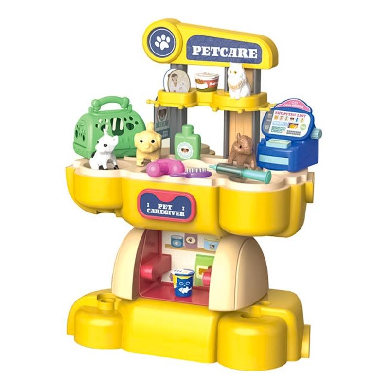 مجموعة رعاية الحيوانات الأليفة بتصميم دراجة - 39 قطعة