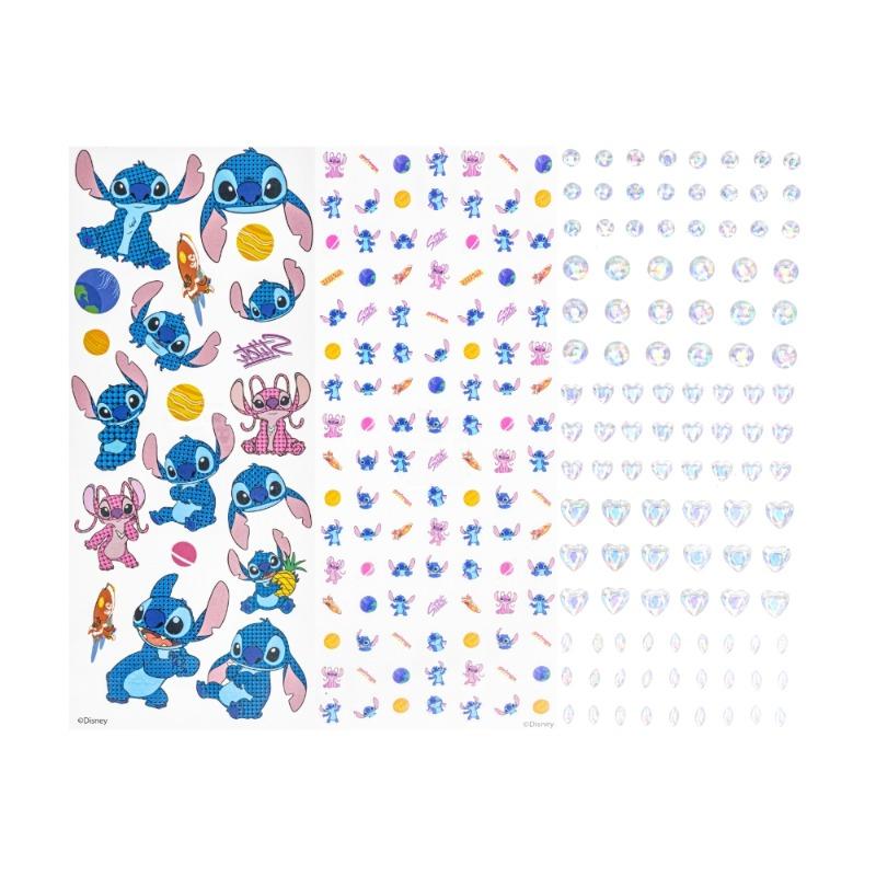 Disney Stitch Light-Up Cosmetic Vanity Set with Lip Gloss, Eyeshadow & Cheek Shimmers for Kids