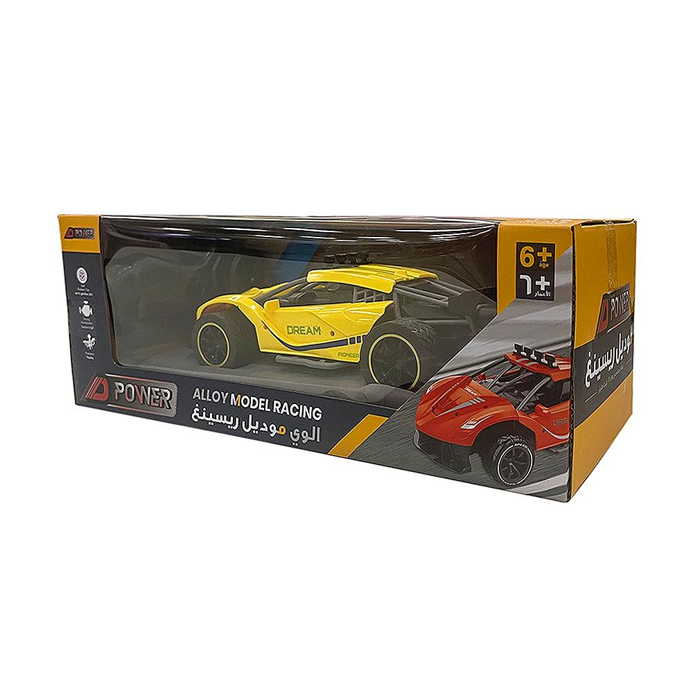 دي باور - سيارة سباق ألوي مودل بجهاز تحكم عن بعد لون أصفر