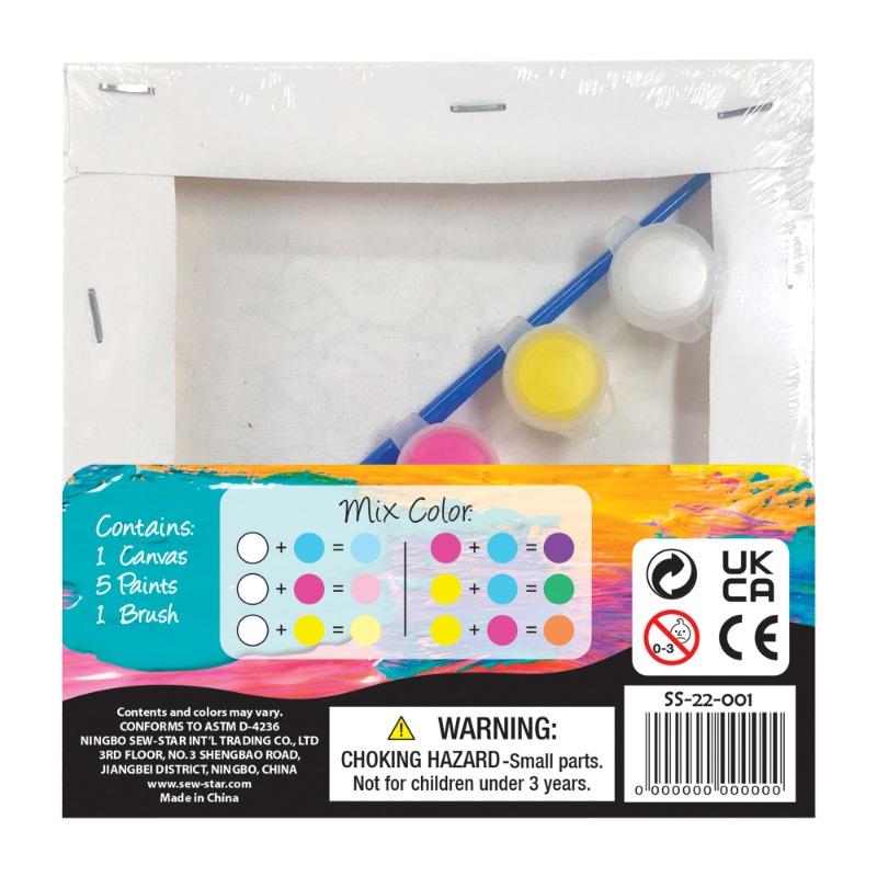 Sew Star Glitter Canvas Painting Kit - Unicorn