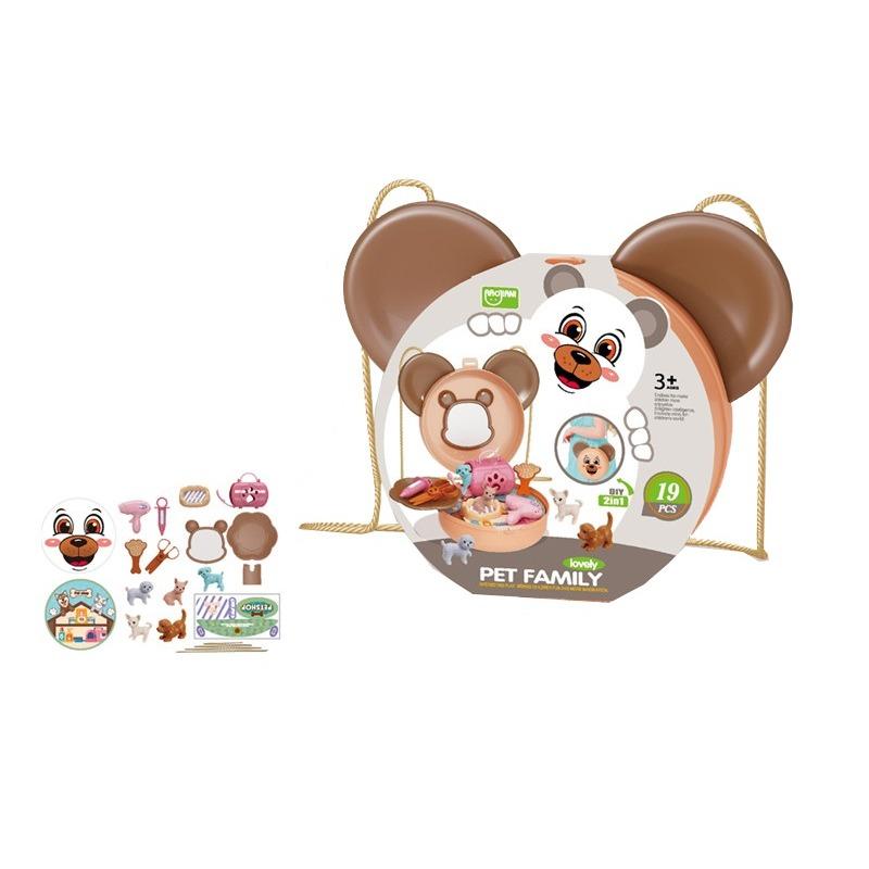 حقيبة كتف الحيوانات الأليفة 2 في 1 - 19 قطعة