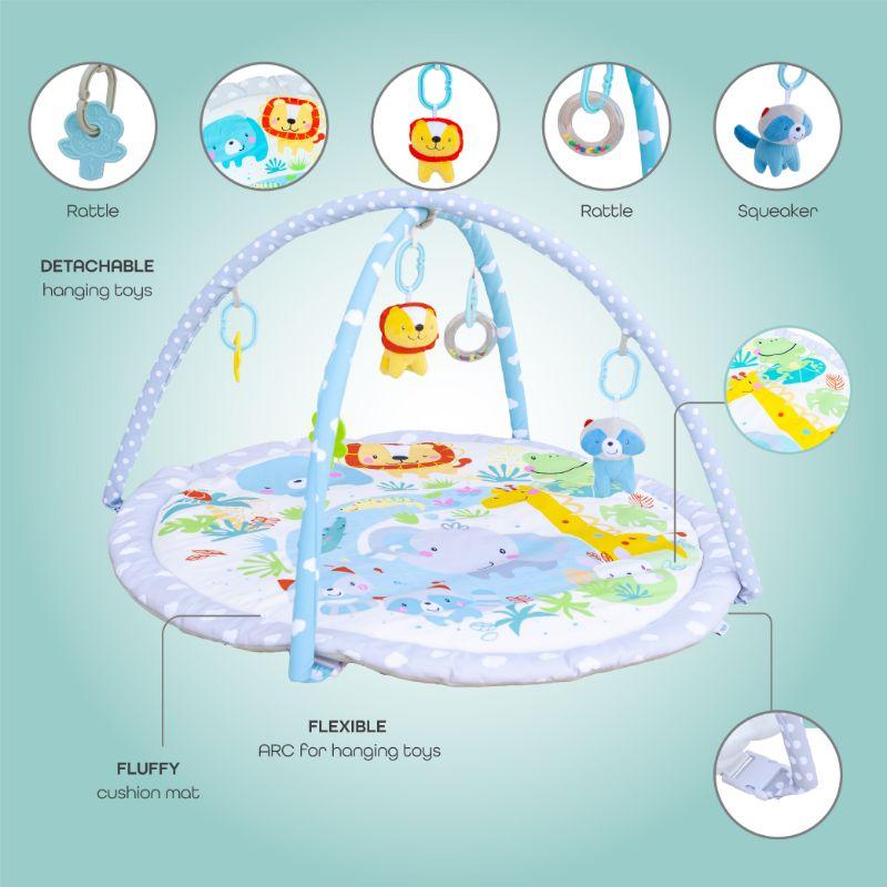 مون - حصيرة لعب وأنشطة بتصميم الغابة