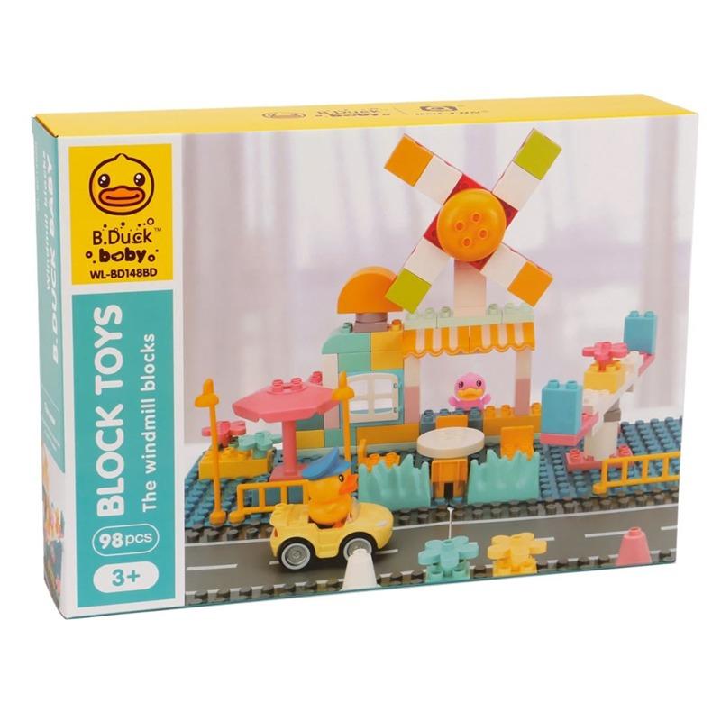 بي داك بيبي - مجموعة كتل بناء الطاحونة الهوائية - 98 قطعة