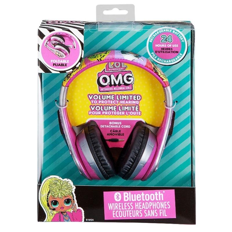 Kid Designs - Lol Surprise Kid Safe Wireless Bluetooth Headphone - Pink