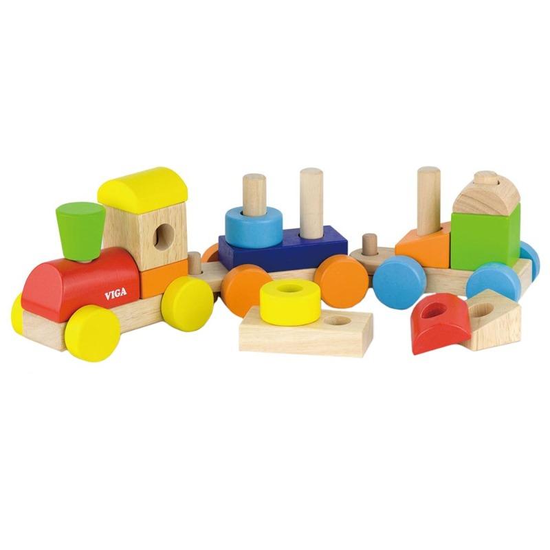 VIGA Colorful Stacking Train