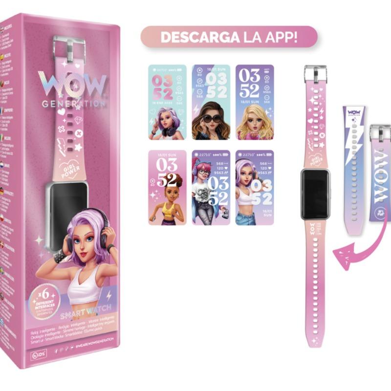 واو جينيريشن - ساعة ذكية مع حزام قابل للتبديل
