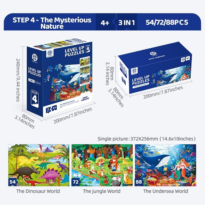 Level Up Puzzles Step 4 - The Mysterious Nature 3 In 1
