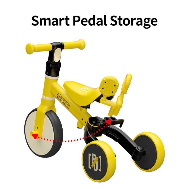 B.Duck 3-in-1 Toddler Tricycle & Balance Bike Model 1033 – Yellow