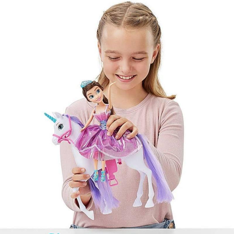 Sparkle Girlz Unicorn And Princess Doll With Carriage