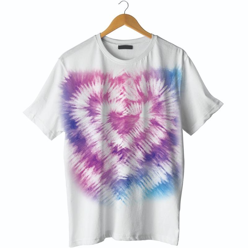 اشتري 1 واحصل على 1 مجموعة تاي داي تلوين الاقمشة العصرية + شكل قلب