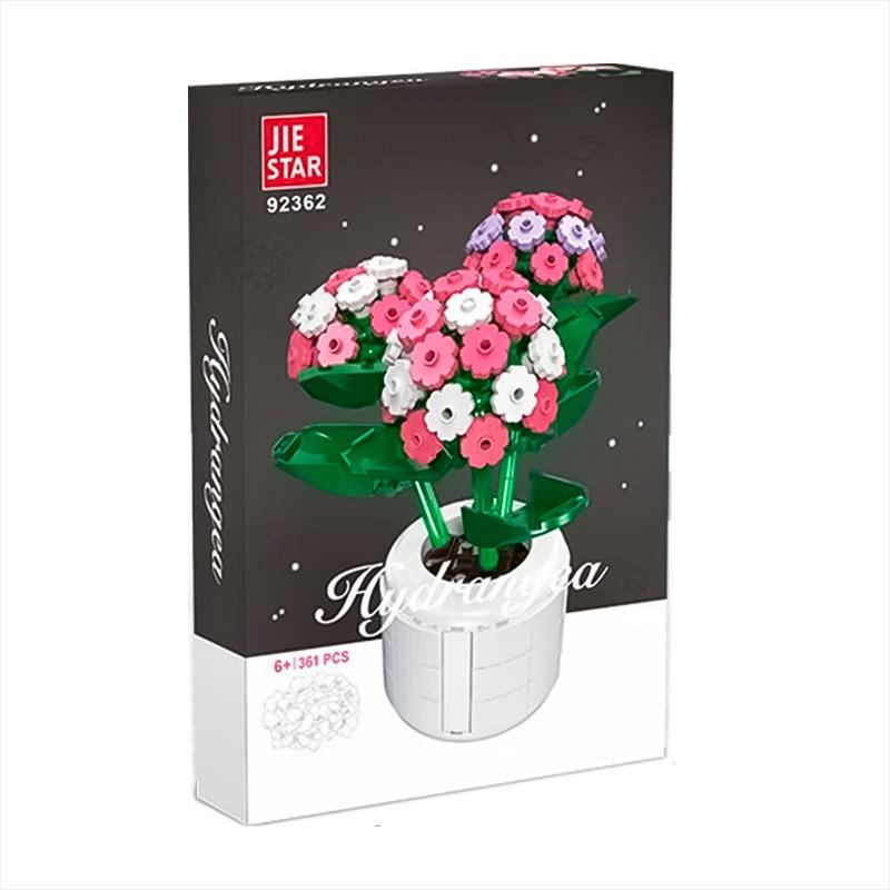 Jie Star Hydrangea Flower Building Blocks - 361 Pcs