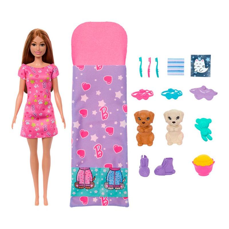 باربي - مجموعة لعب دمية باربي والجرو سلامبر بارتي