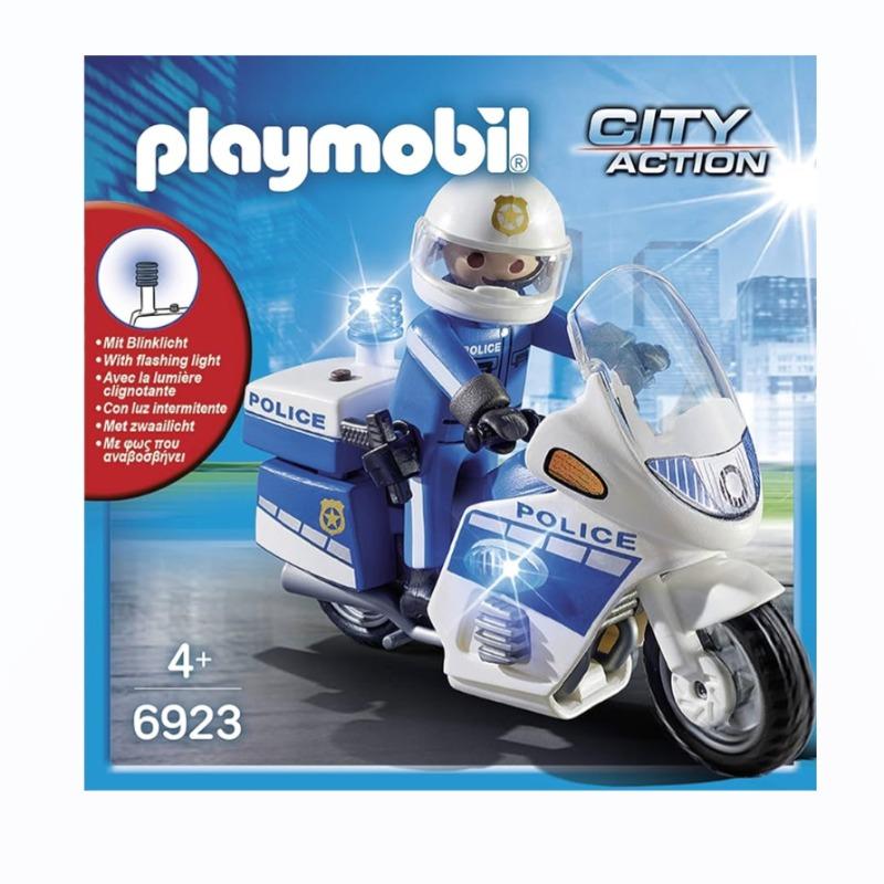 بلاي موبيل - لعبة دراجة الشرطة مع أضواء