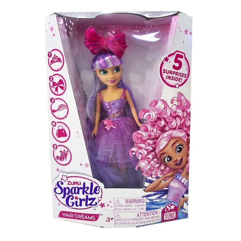سباركل جيرلز - دمية هير دريمز مع 5 مفآجات
