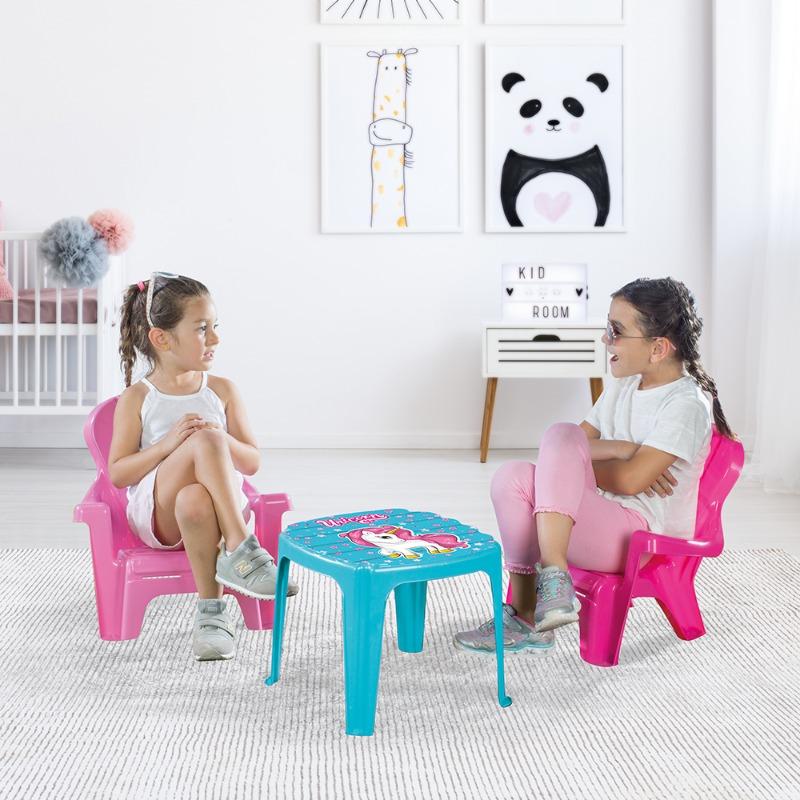 Dolu Unicorn Table And 2 Chairs