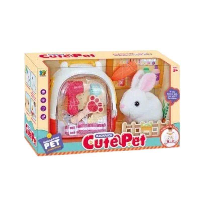 Cute Pet Rabbit White Backpack