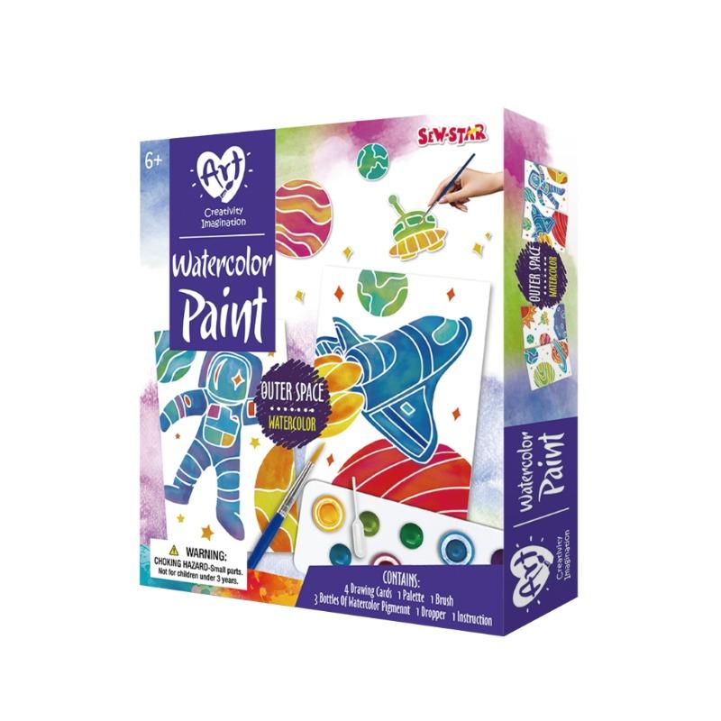 سيو ستار - لوحة ألوان مائية بتصميم رائد الفضاء
