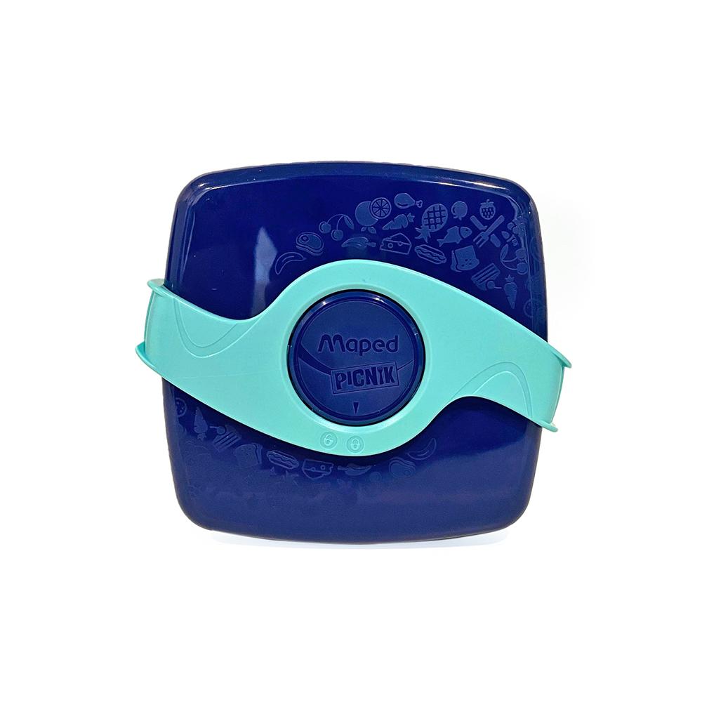 مابيد - صندوق الوجبات الخفيفة 4 في 1 لون أزرق مع أخضر