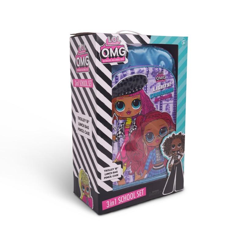 LOL Surprise Queens 3-in-1 Wheeled School Set 18 Inch
