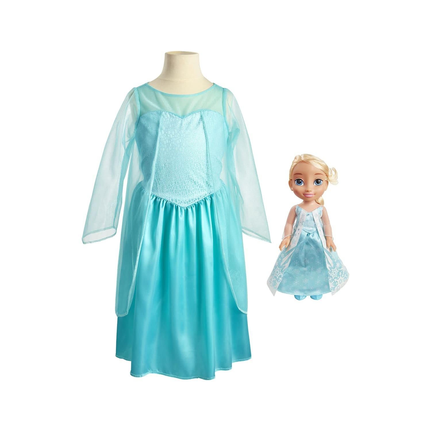 Disney Frozen Elsa Toddler Doll And Dress Set