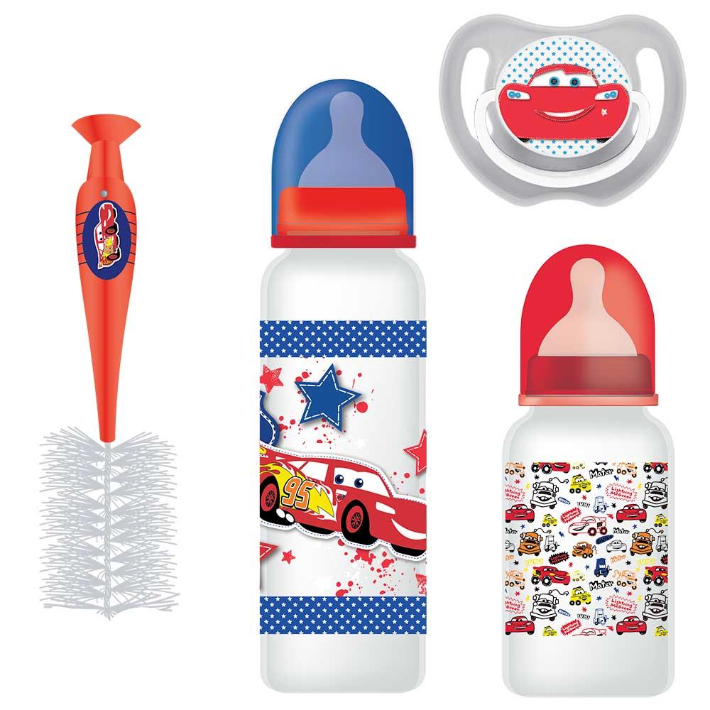 ديزني كارز - مجموعة زجاجات الرضاعة - 4 قطع