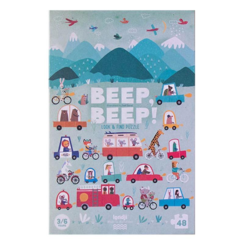 Londji - Beep Beep Cocuk Puzzle Playset 24Pcs