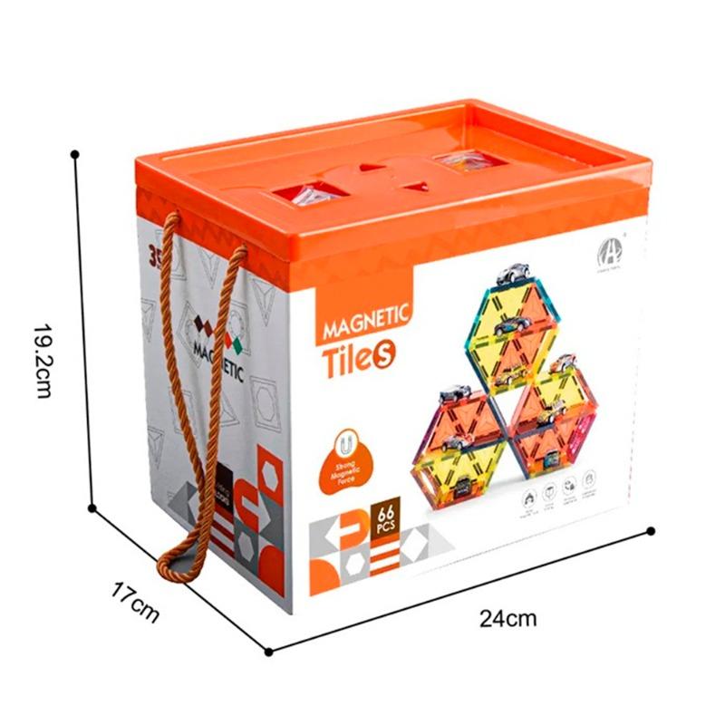مجموعة قطع البناء المغناطيسي 66 قطعة