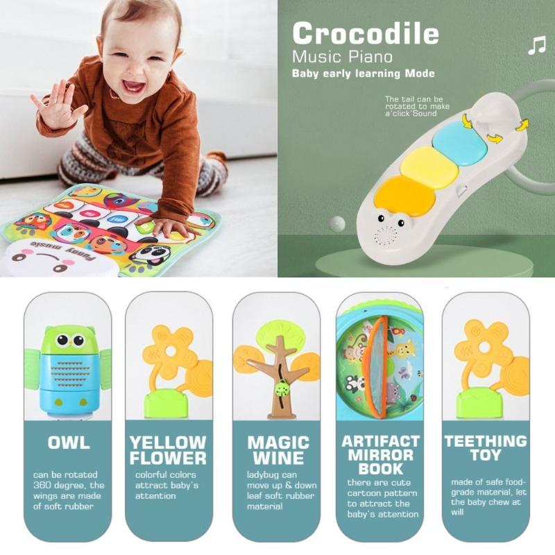 تيكنوم - كرسي القفز والأنشطة مع بيانو لون أبيض