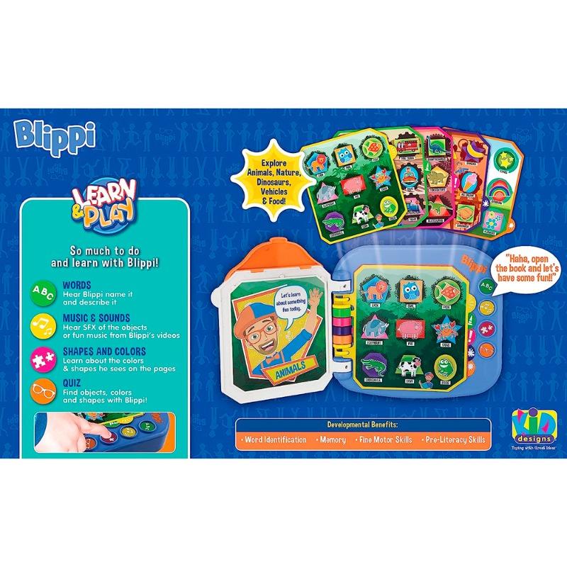 Kid Designs Blippi Learn and Play Word Book