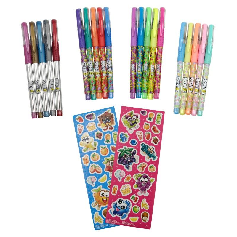Scentos 20 Gel Pens With 2 Sticker Sheets