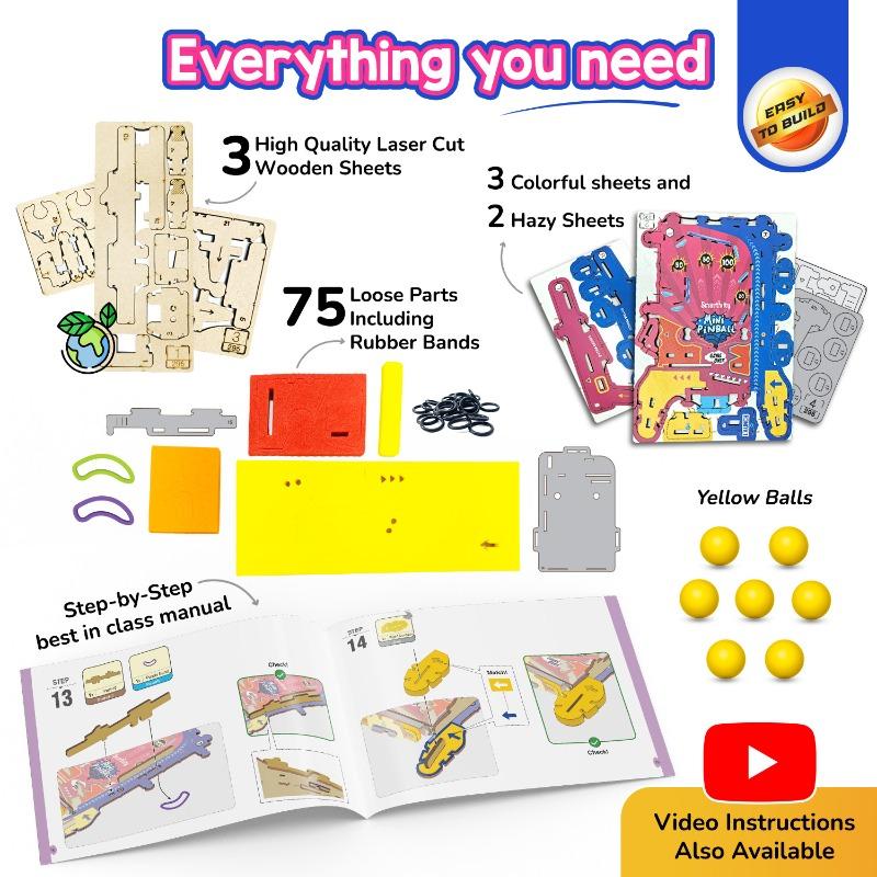 آلة كرة ودبابيس ميكانيكية للتجميع للأطفال