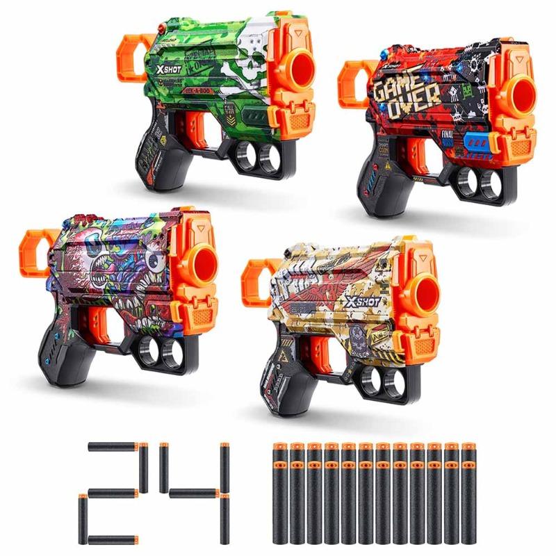 X-Shot Skins Menace 4 pcs Combo Pack