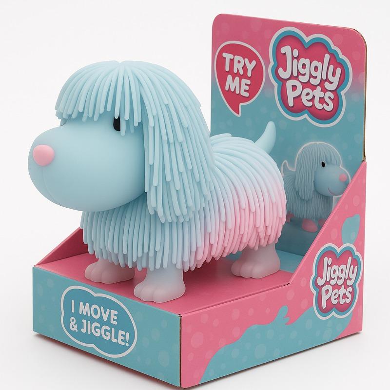 Jiggly Pets Pearlescent Pup in PINK with Movement and Sounds for Ages 4 Jiggly Pets Pearlescent Pup in PINK with Movement and Sounds for Ages 4