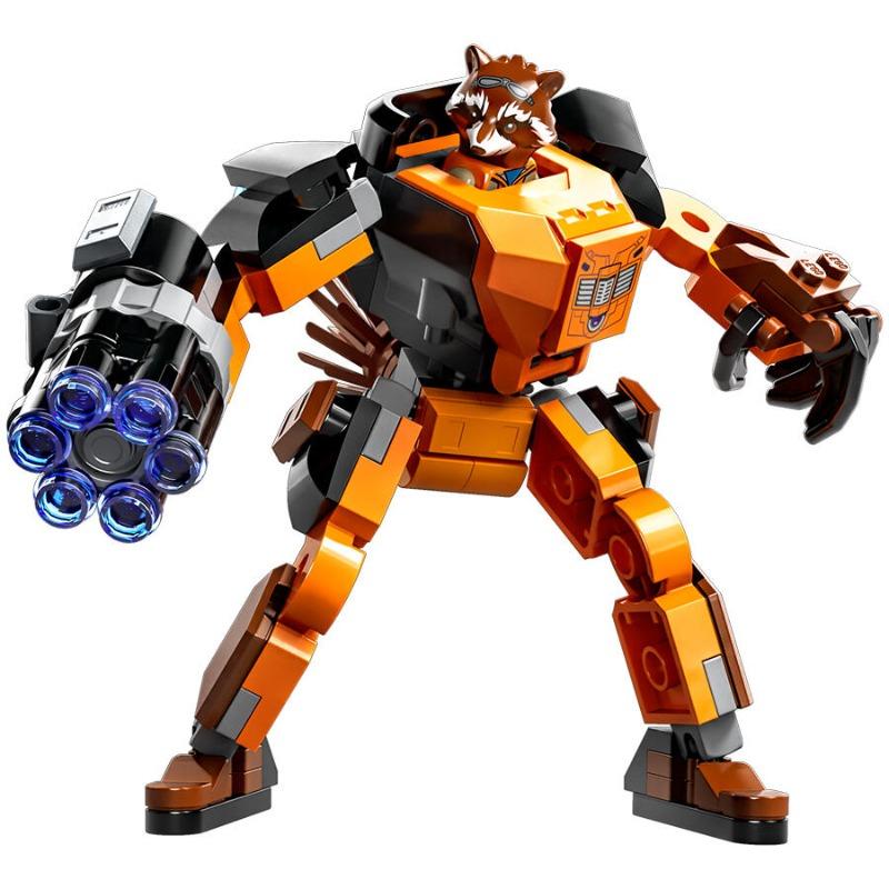 LEGO Marvel Rocket Mech Armour Building Toy Set - 98 Pcs