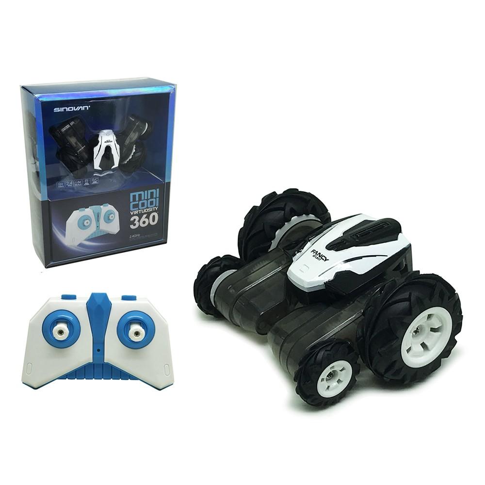 دي باور - سيارة سينوفان ميني ستانت 360 لون أسود مع جهاز تحكم عن بعد