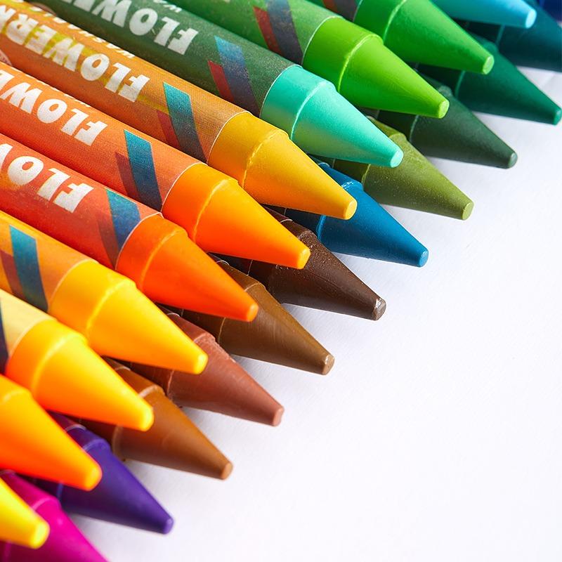 Lebze Flower Monaco Crayons 36 Colors Pointed Crayons