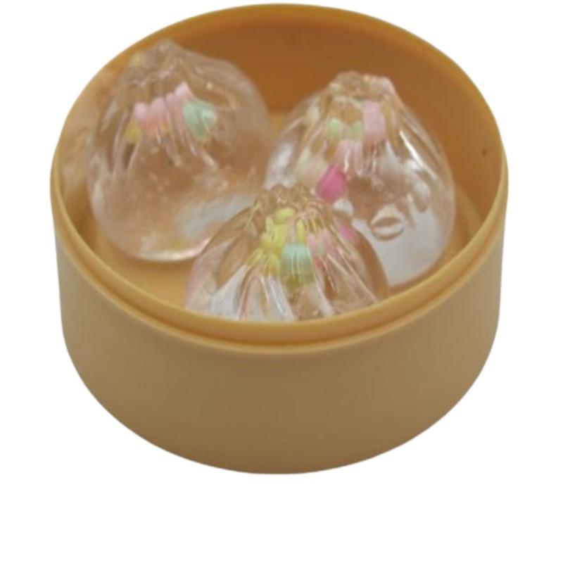 Crystal Clear Steamed Bun Squishy Toy