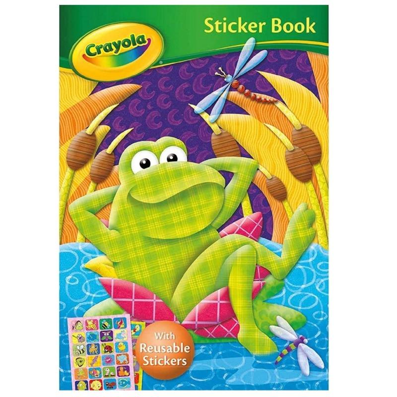 كرايولا - كتاب تلوين مع ستيكرات تصميم ضفدع