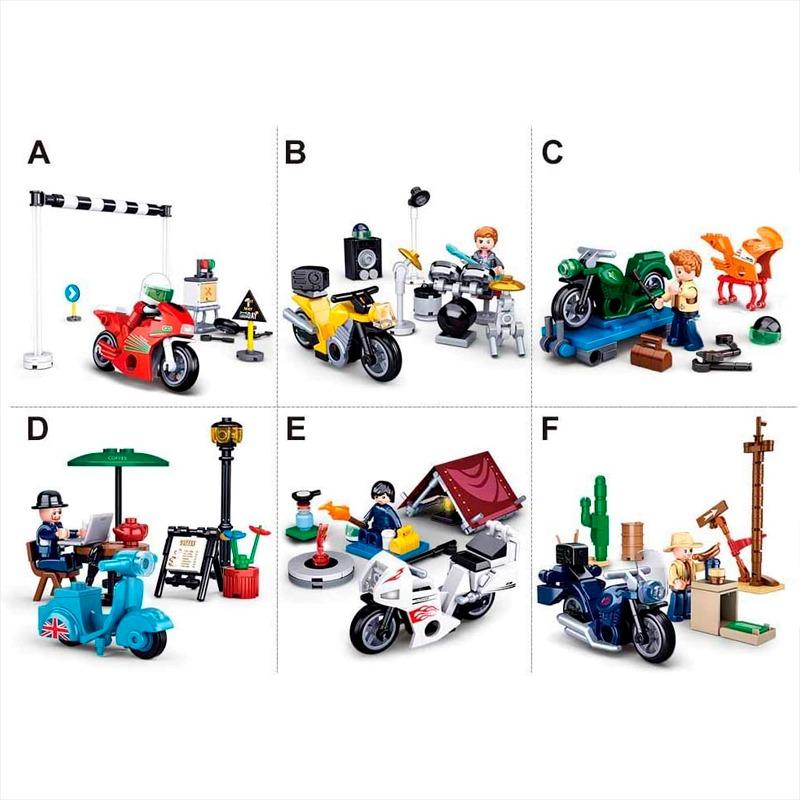 سلوبان - مجموعة بناء الدراجات النارية 6 في 1