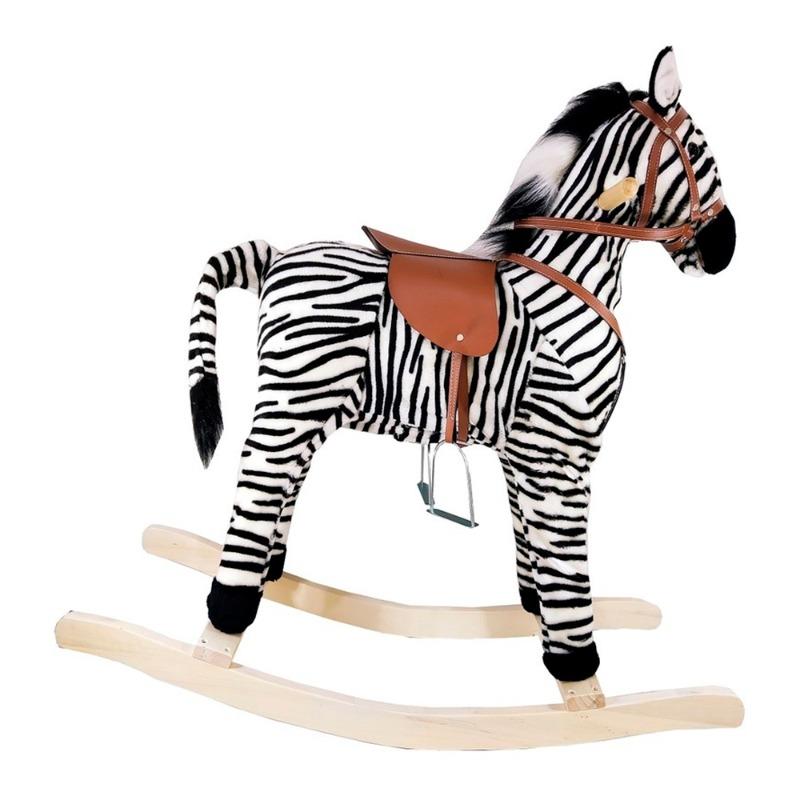 Wooden Rocking Horse - Black White